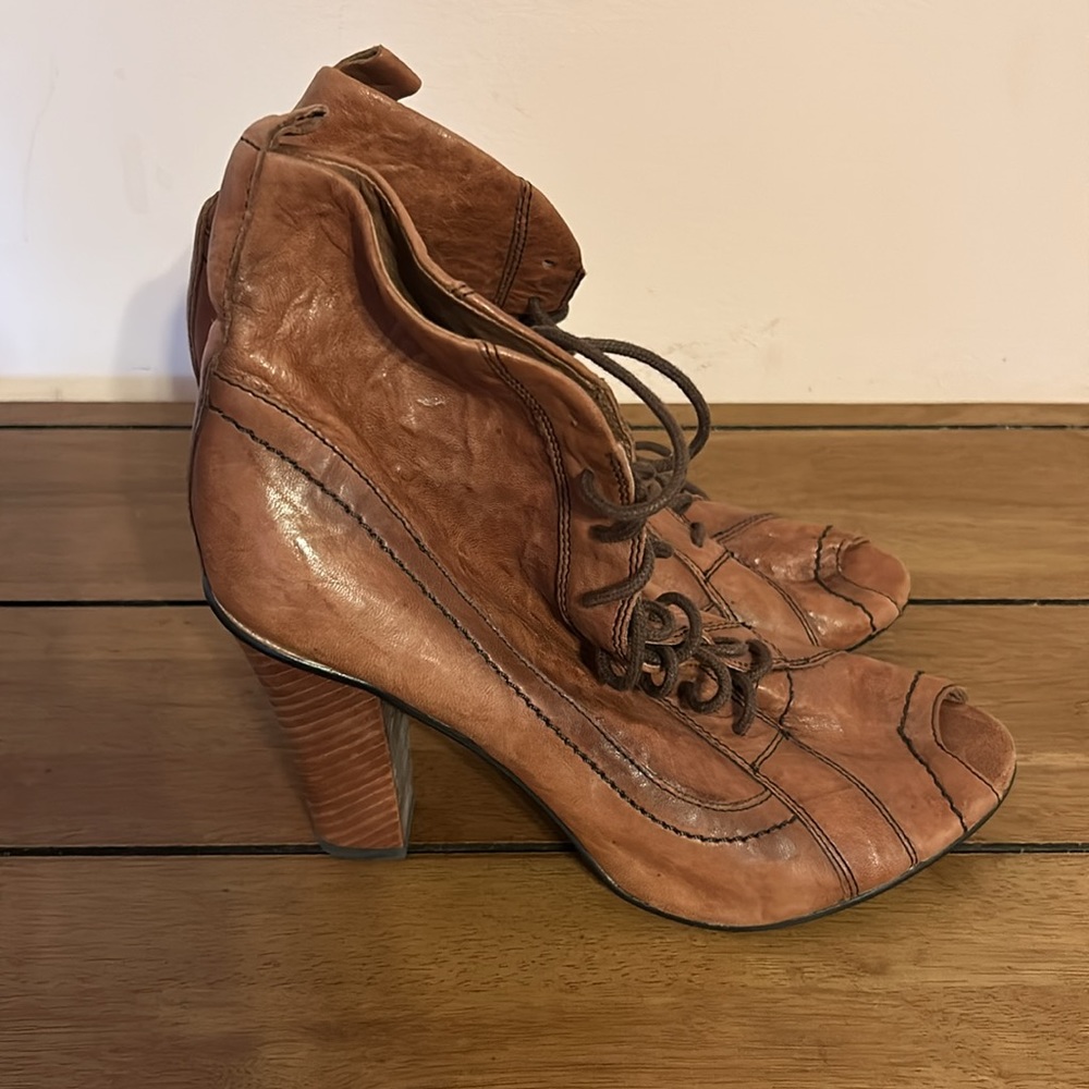 Sam Edelman Peep Toe Booties-worn once - Picture 3 of 4